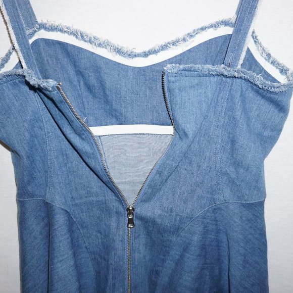 INTERMIX Denim Bustier Convertible Rear Zip - Picture 5 of 9